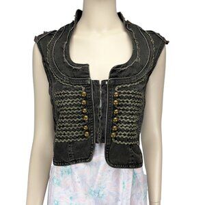 Women's Black Military-Style Vest